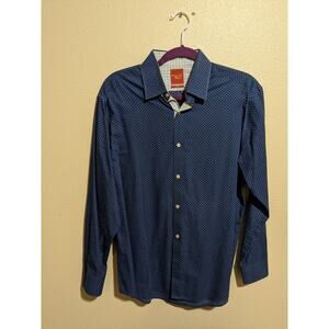 Original Penguin Heritage Slim Fit Long Sleeve Button Down Shirt 16 Blue